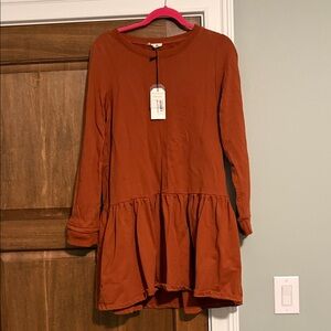 Rust Orange Kids Dress
